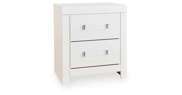 MALIA TWO DRAWER NIGHTSTAND WHITE