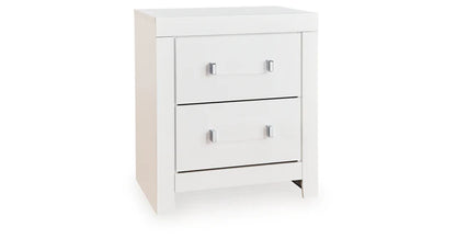 MALIA TWO DRAWER NIGHTSTAND WHITE