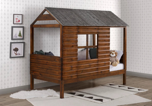 CABIN WALNUT TWIN ROOF & WALL