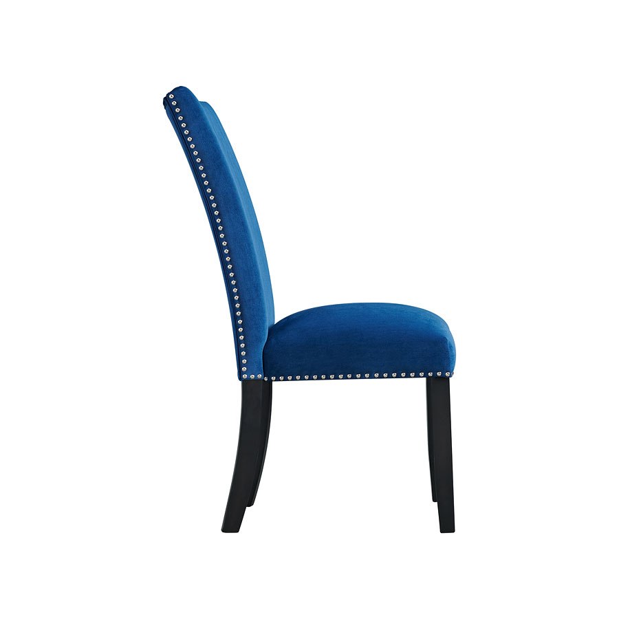 FRANNY COUNTER SIDE CHAIR BLUE VELV