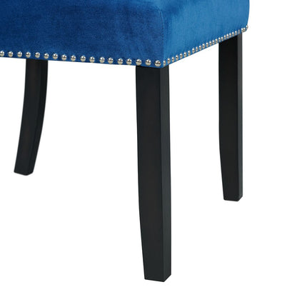 FRANNY COUNTER SIDE CHAIR BLUE VELV