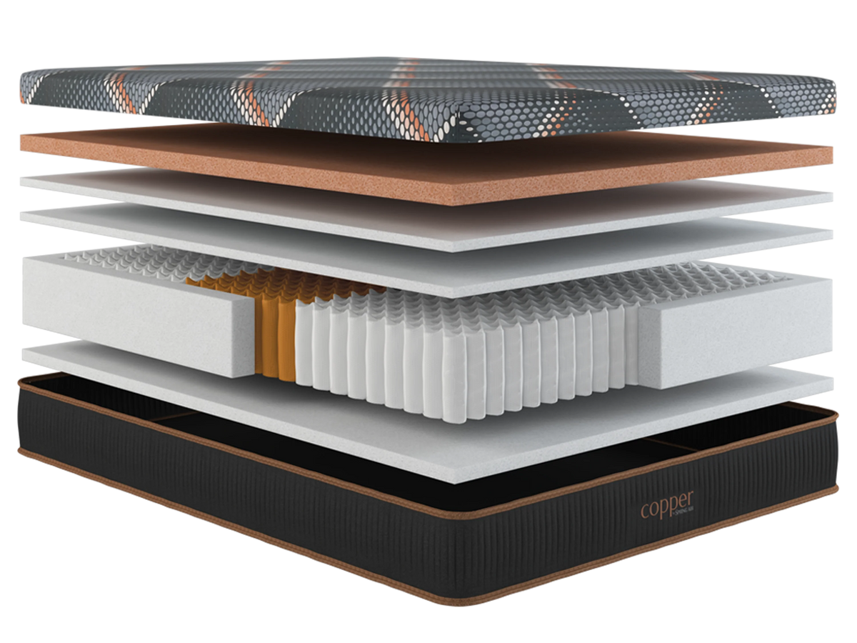Spring Air Copper Hybrid Euro Top Cushion Firm Queen