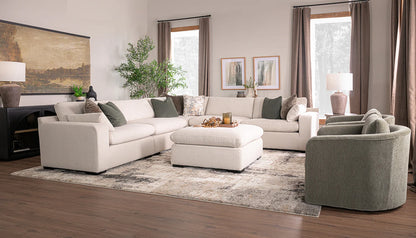 Colin Ecru Ottoman