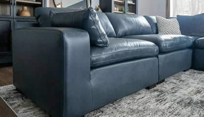 Colin Navy 6pc. Sectional & Ottoman