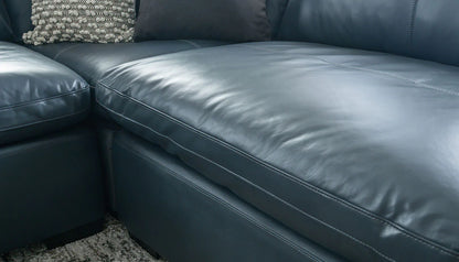 Colin Navy 6pc. Sectional & Ottoman