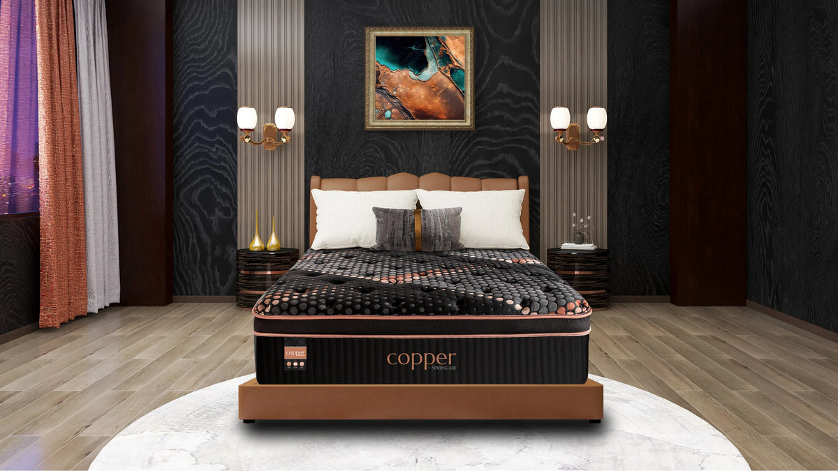 Spring Air Copper Hybrid Euro Top Cushion Firm Queen