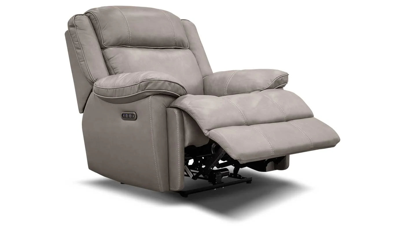 EVELYN STONE LEATHER PWR RECLINER