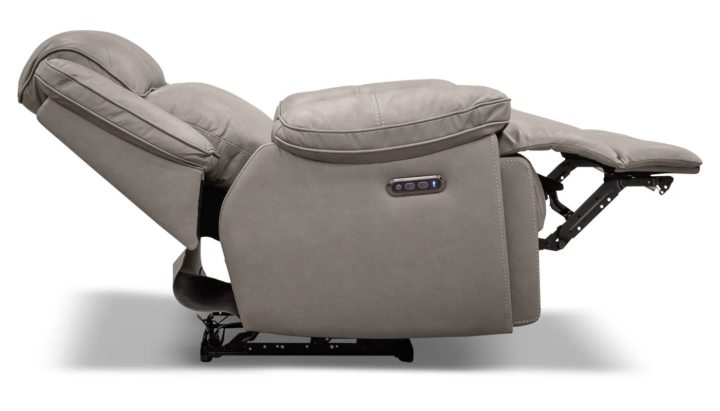 EVELYN STONE LEATHER PWR RECLINER