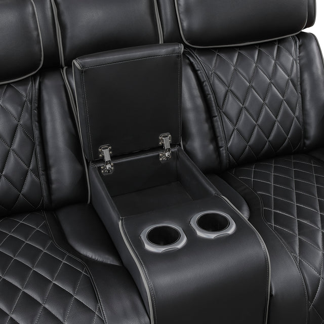 LEVI BLACK LT P2 LOVESEAT