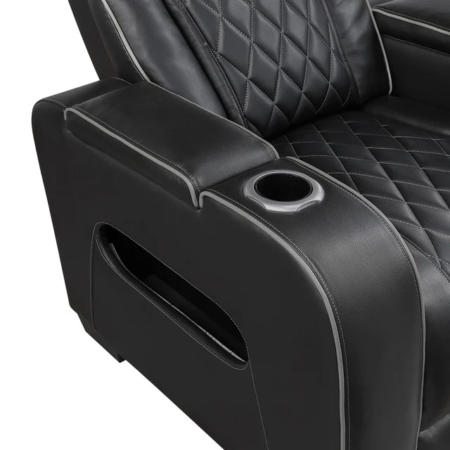 LEVI BLACK LT P2 LOVESEAT
