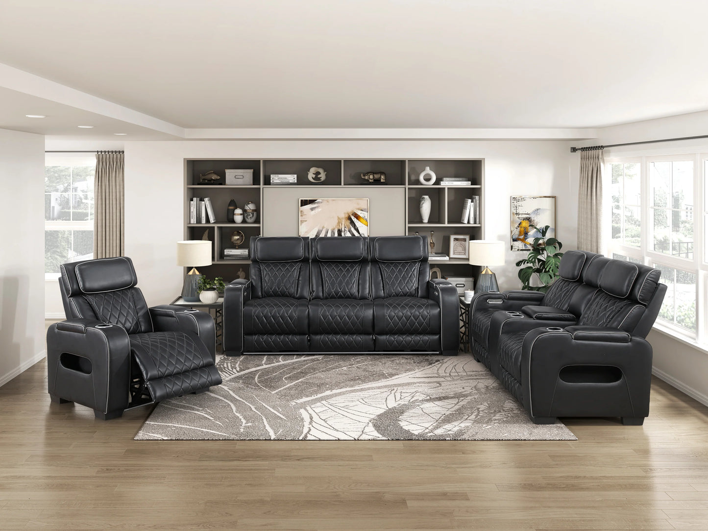 LEVI BLACK LT P2 SOFA