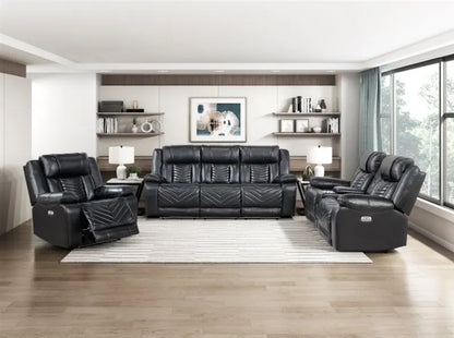 OWEN BLACK LT P1 RECLINING LOVESEAT
