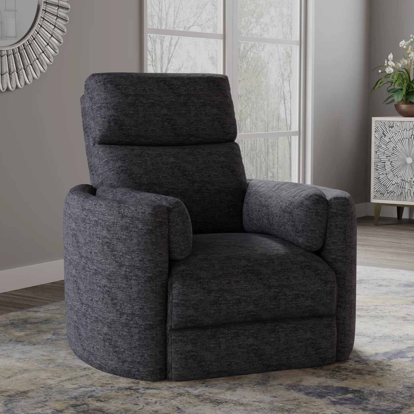 RIVER CHARCOAL BARREL CHAIR