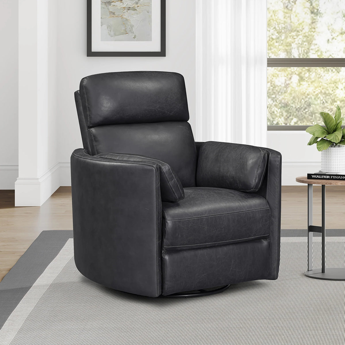 RIVER VINTAGE SLATE SWVL RECLINER