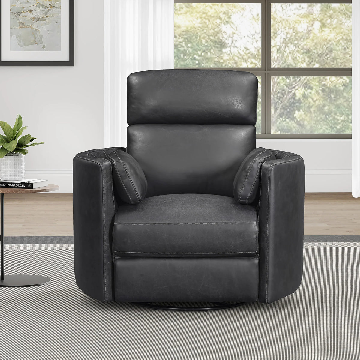 RIVER VINTAGE SLATE SWVL RECLINER