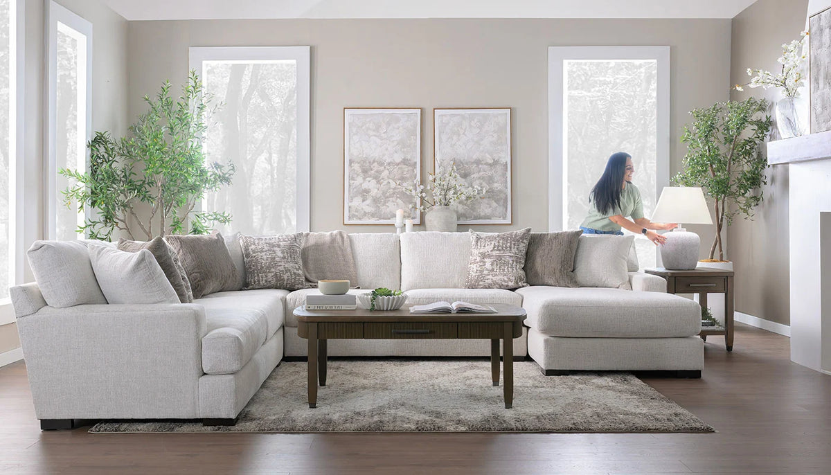 Paris Breeze Sectional with Hero™ performance fabric