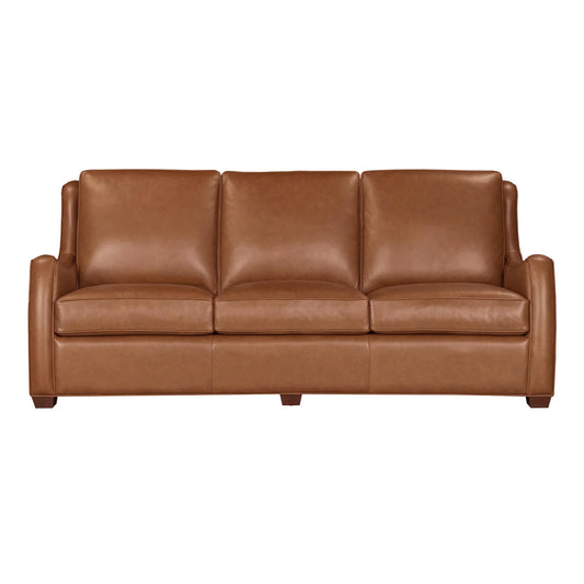 CHRISTIAN CINNAMON LEATHER SOFA