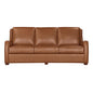 CHRISTIAN CINNAMON LEATHER SOFA