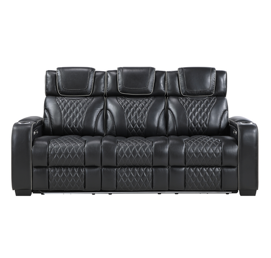 JONAH BLACK LT MASSAGE SOFA