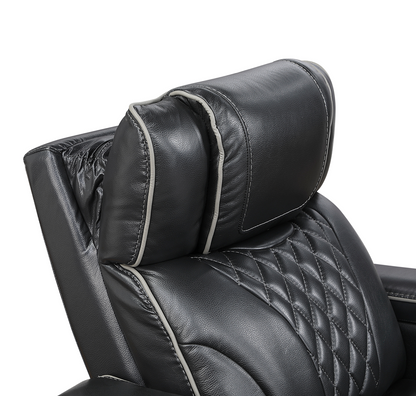 JONAH BLACK LT MASSAGE SOFA
