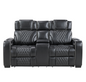 JONAH BLACK LT MASSAGE LOVESEAT