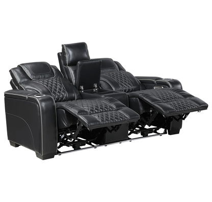 JONAH BLACK LT MASSAGE LOVESEAT