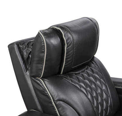 JONAH BLACK LT MASSAGE LOVESEAT
