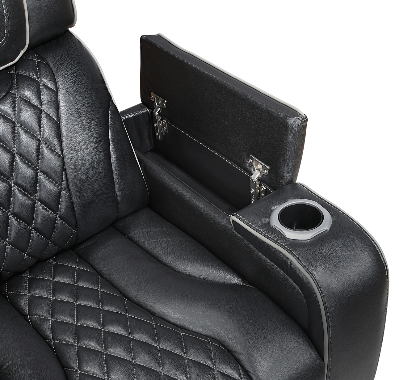 JONAH BLACK LT MASSAGE LOVESEAT