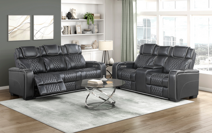 JONAH BLACK LT MASSAGE LOVESEAT