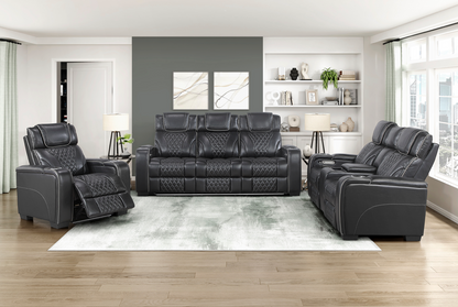 JONAH BLACK LT MASSAGE LOVESEAT