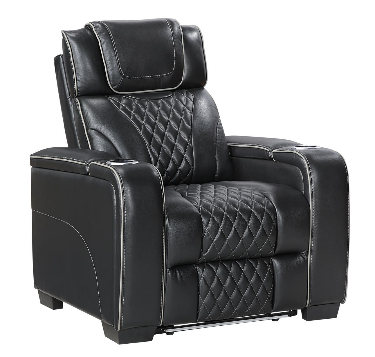 JONAH BLACK LT MASSAGE RECLINER