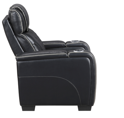 JONAH BLACK LT MASSAGE RECLINER