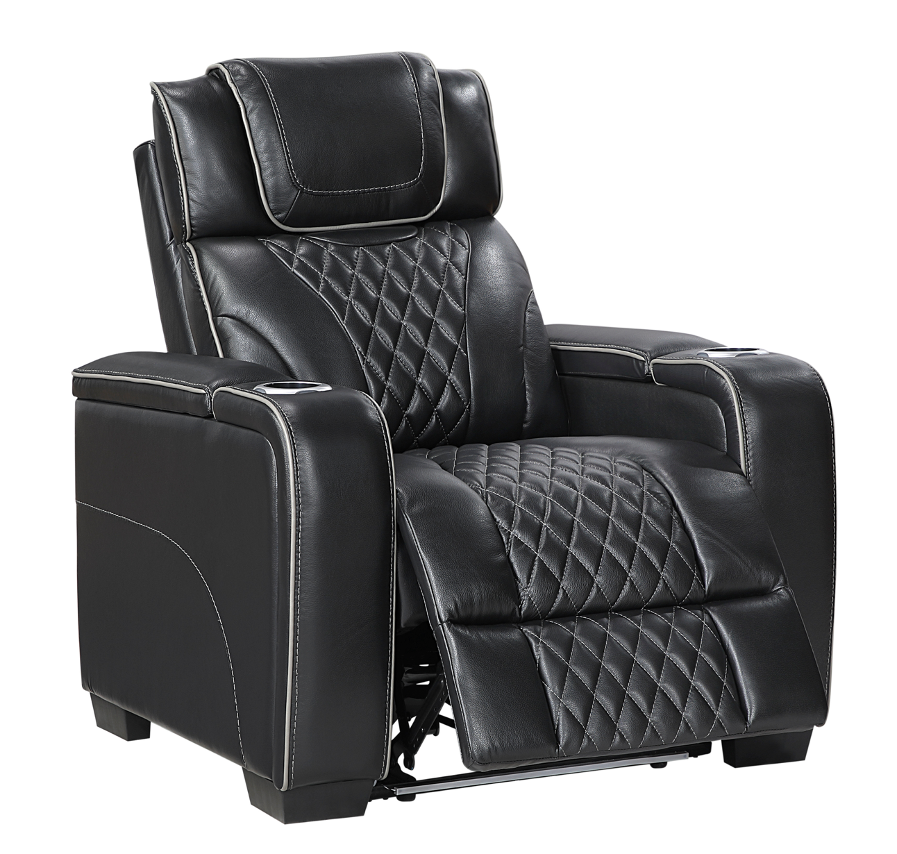 JONAH BLACK LT MASSAGE RECLINER