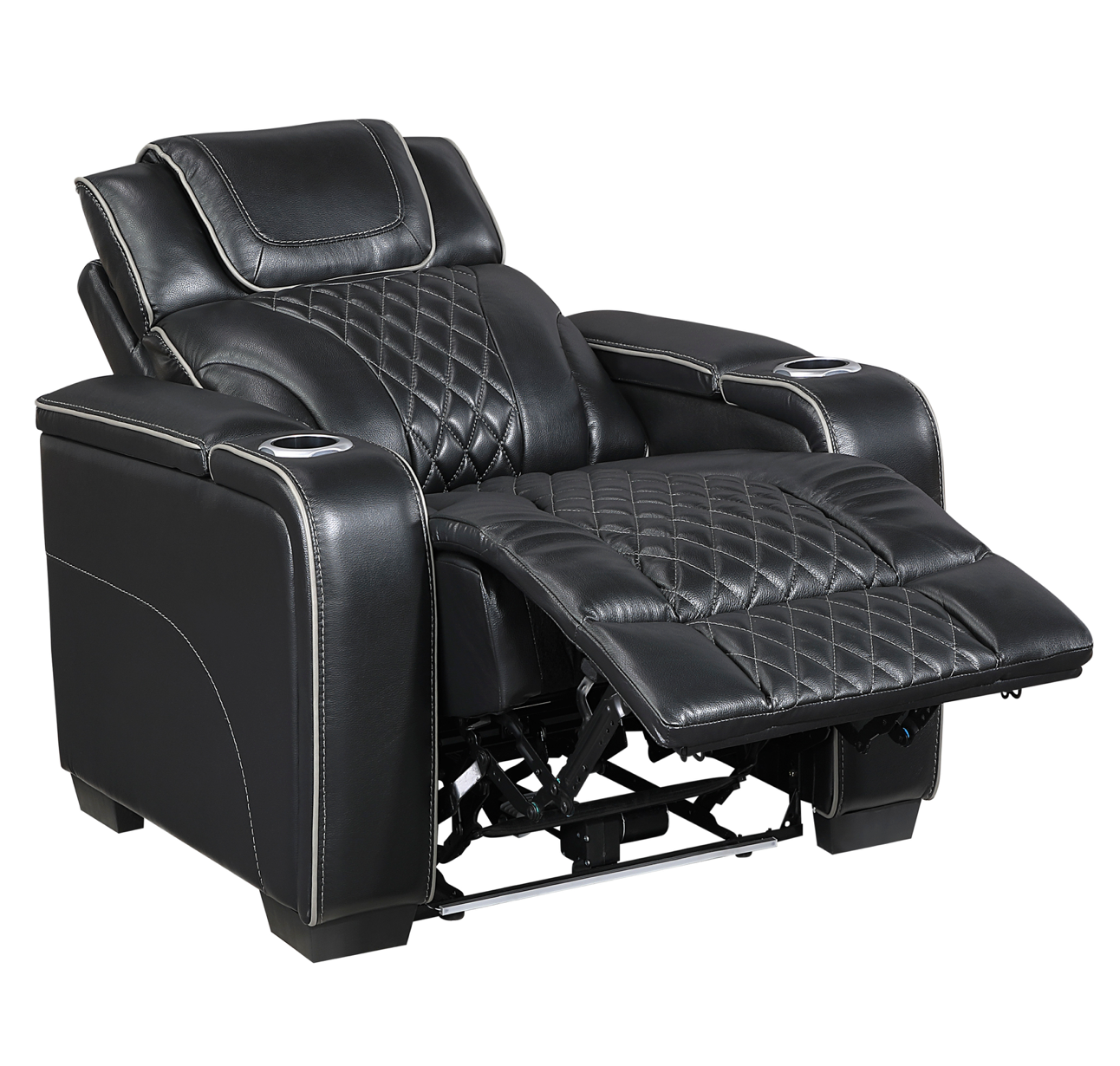 JONAH BLACK LT MASSAGE RECLINER