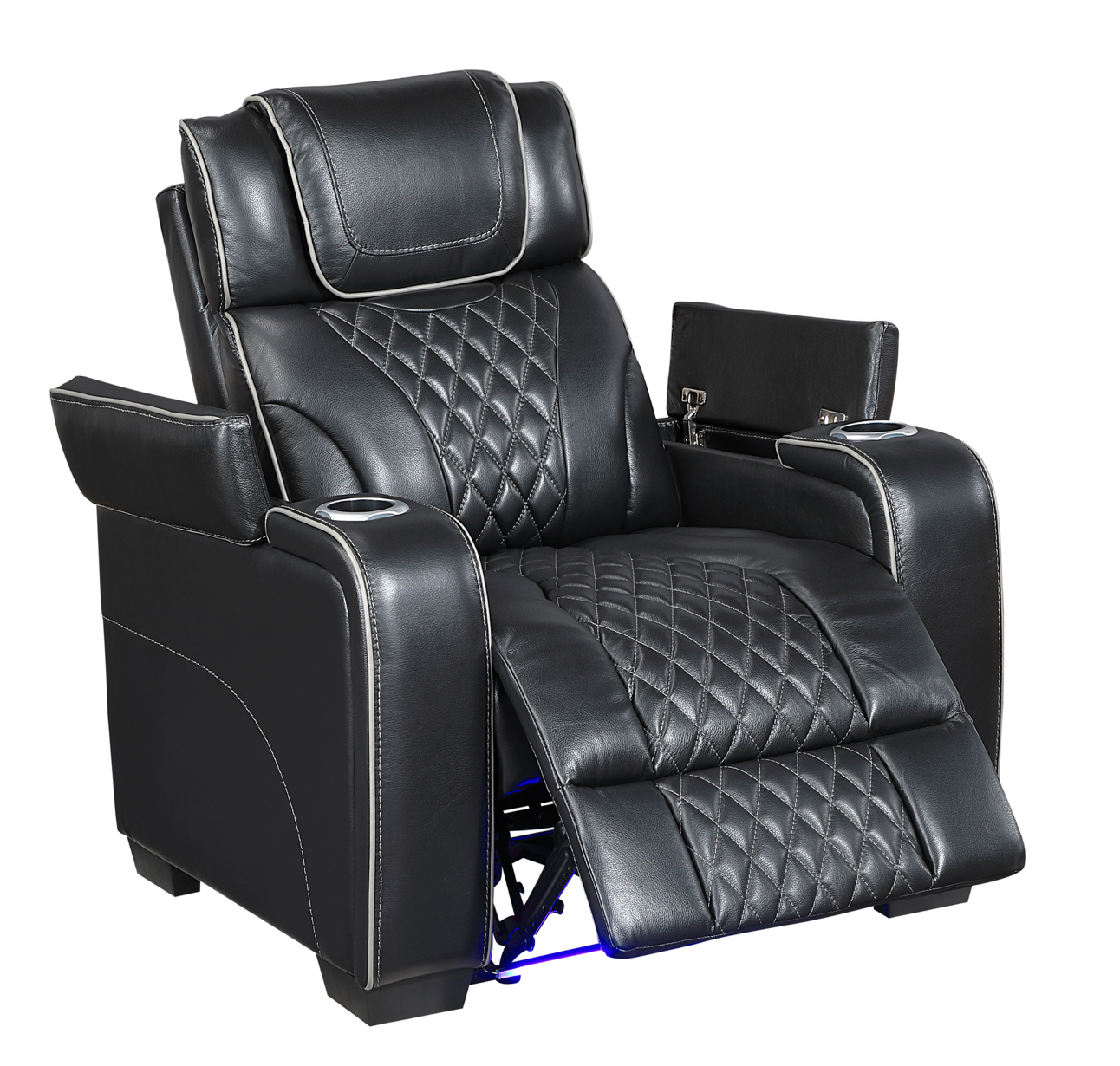 JONAH BLACK LT MASSAGE RECLINER