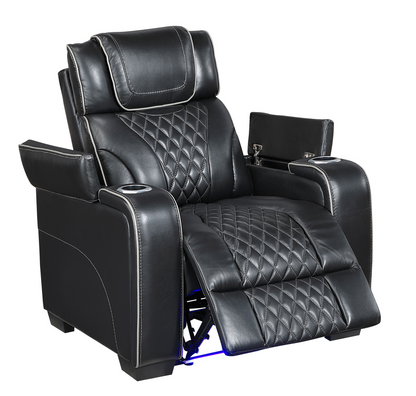 JONAH BLACK LT MASSAGE RECLINER