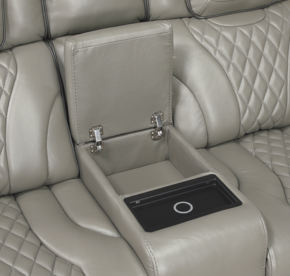 JONAH GREY LT MASSAGE LOVESEAT