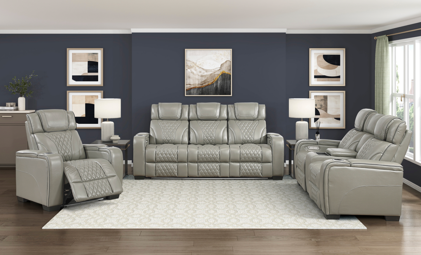JONAH GREY LT MASSAGE RECLINER