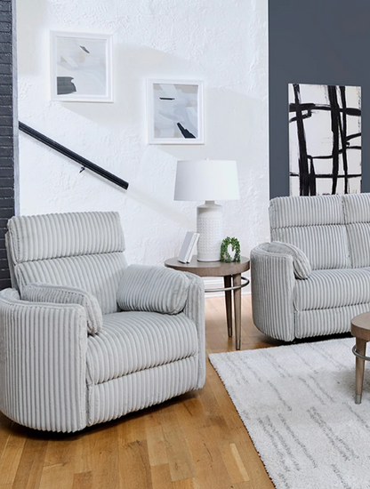 RIVER FLUFFY GREY BARREL CHAIR
