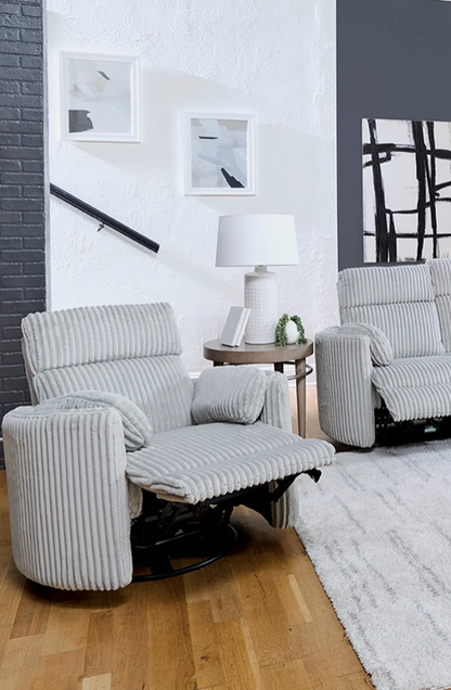 RIVER FLUFFY GREY BARREL CHAIR