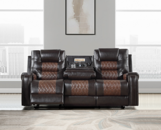 LANDRY BROWN RECLINING SOFA
