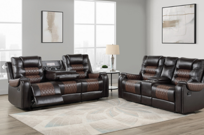 LANDRY BROWN RECLINING SOFA