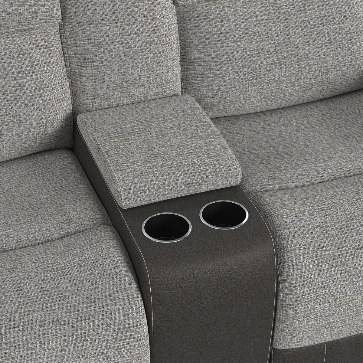HARRY RANCHO GREY GLIDER LOVESEAT