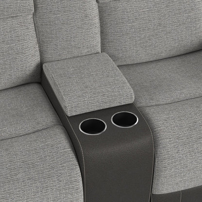 HARRY RANCHO GREY GLIDER LOVESEAT