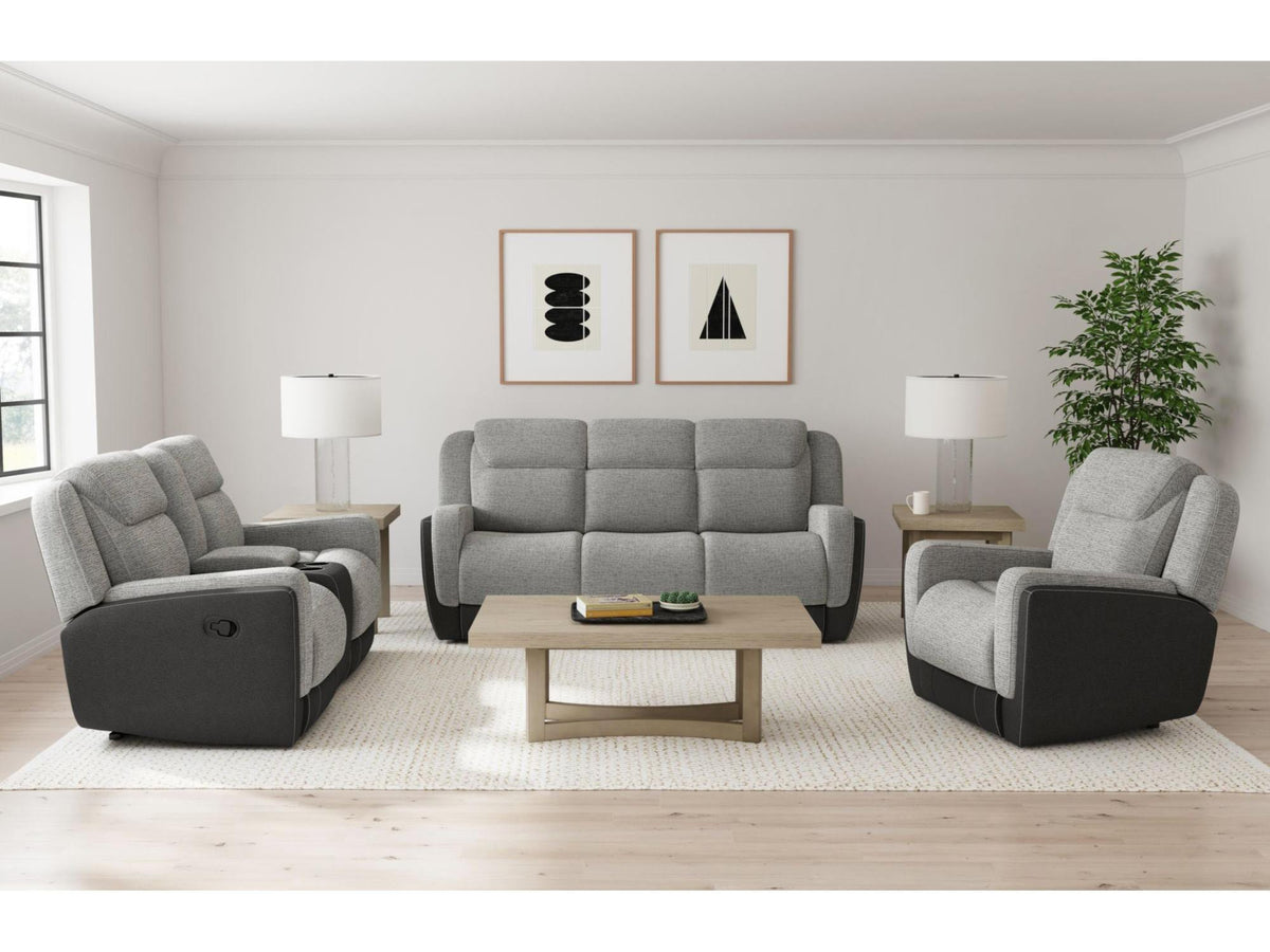 HARRY RANCHO GREY GLIDER LOVESEAT
