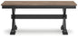 WYNN COUNTER BENCH BROWN/ BLACK