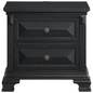 BRIANNA 2- DRAWER  BLACK NIGHTSTAND