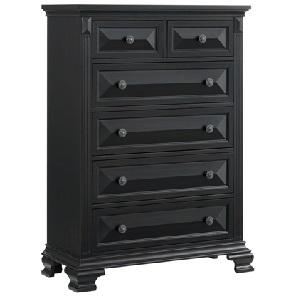 BRIANNA 6-DRAWER CHEST BLACK