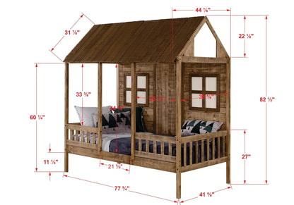 RAY TWIN FRONT PORCH BED HDBD/WALL