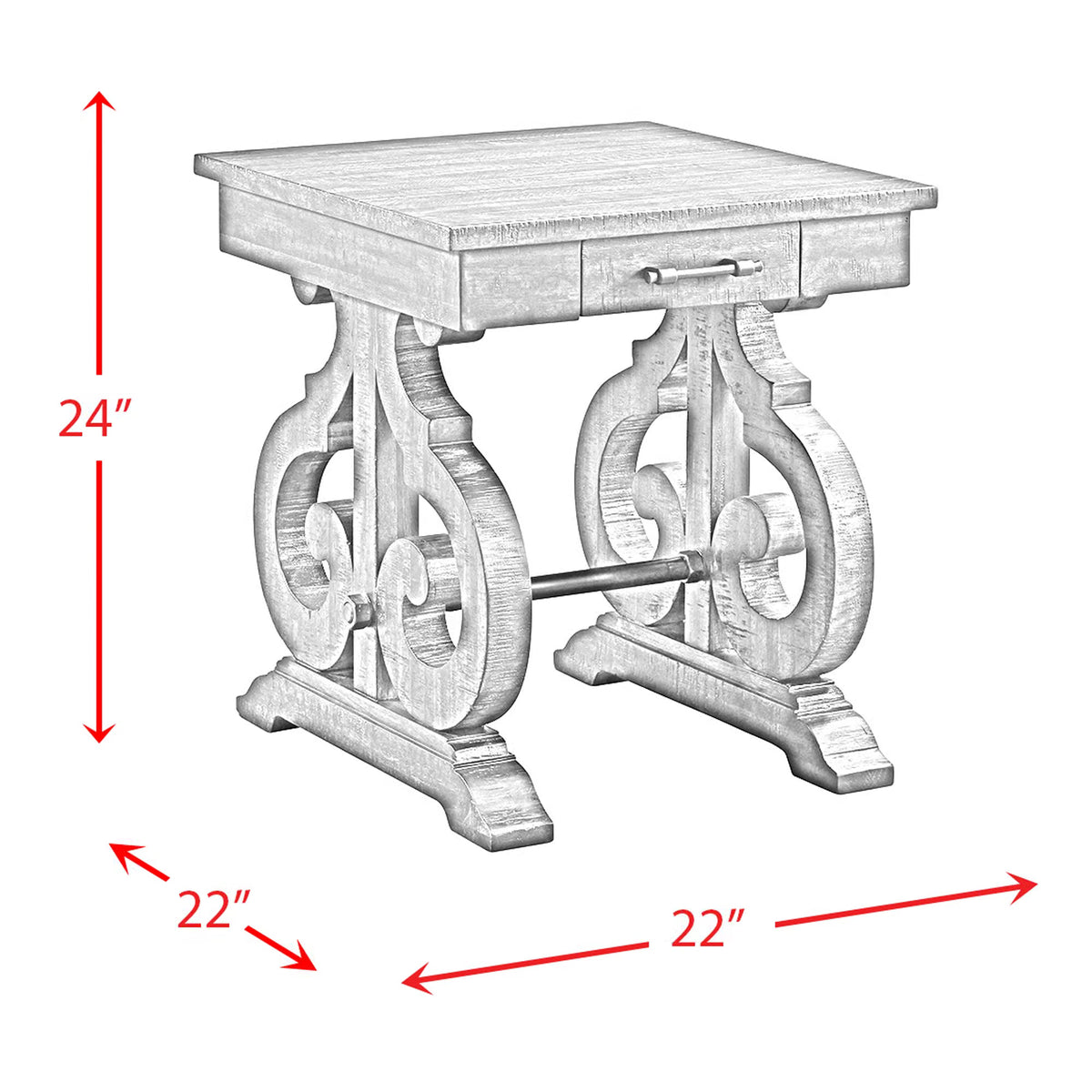 STONE SQUARE SIDE TABLE